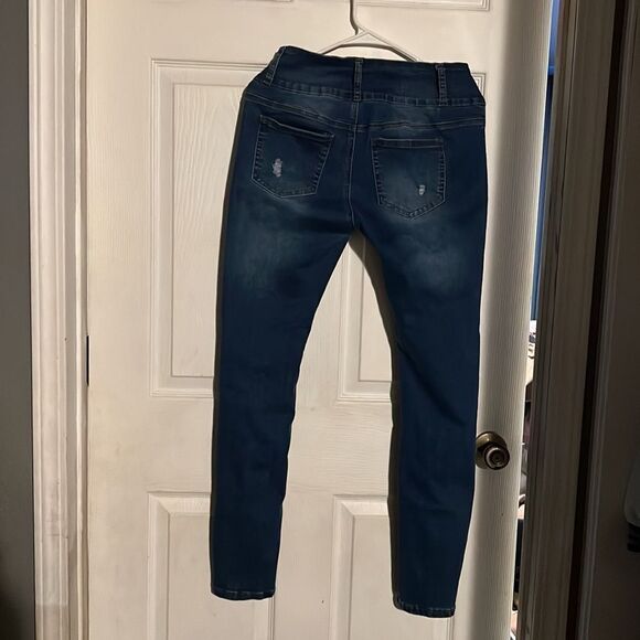 Bamboo jeans 👖 distressed blue color. Size 11 - Picture 8 of 12